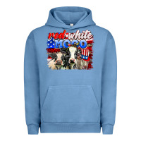 Pigment Pebble Blue red white moo Urban Hoodie - AdoDesignShop