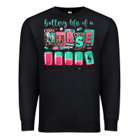 Black battery life of a nurse Premium Sweatshirt - RanaPortraitStore