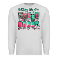 Dove Grey battery life of a nurse Premium Sweatshirt - RanaPortraitStore
