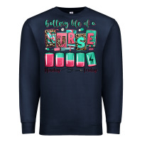 Navy battery life of a nurse Premium Sweatshirt - RanaPortraitStore