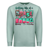 Seafoam battery life of a nurse Premium Sweatshirt - RanaPortraitStore