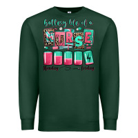 Sports Green battery life of a nurse Premium Sweatshirt - RanaPortraitStore