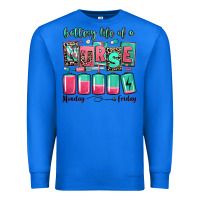 True Royal battery life of a nurse Premium Sweatshirt - RanaPortraitStore