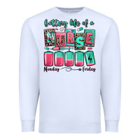 White battery life of a nurse Premium Sweatshirt - RanaPortraitStore