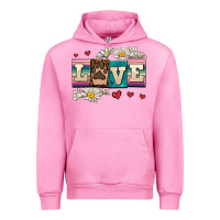 Fuchsia Pink love dog Urban Hoodie - AdoDesignShop