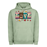 Pigment Oil Green love dog Urban Hoodie - AdoDesignShop