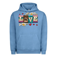 Pigment Pebble Blue love dog Urban Hoodie - AdoDesignShop