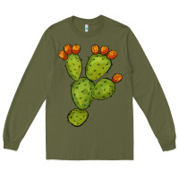 Army Green cactus Long Sleeve Tee - BarkalooDesign