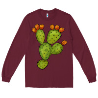 Burgundy cactus Long Sleeve Tee - BarkalooDesign