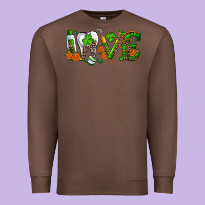 Premium Sweatshirt dental love st patricks day