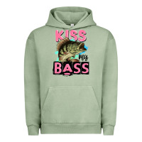Pigment Oil Green kiss my bass Urban Hoodie - JahusDesignShop