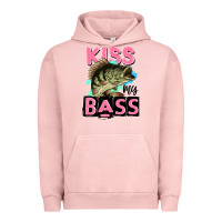 Pigment Salmon kiss my bass Urban Hoodie - JahusDesignShop