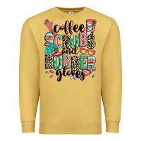Antique Gold coffee scrubs and rubber gloves Premium Sweatshirt - RanaPortraitStore