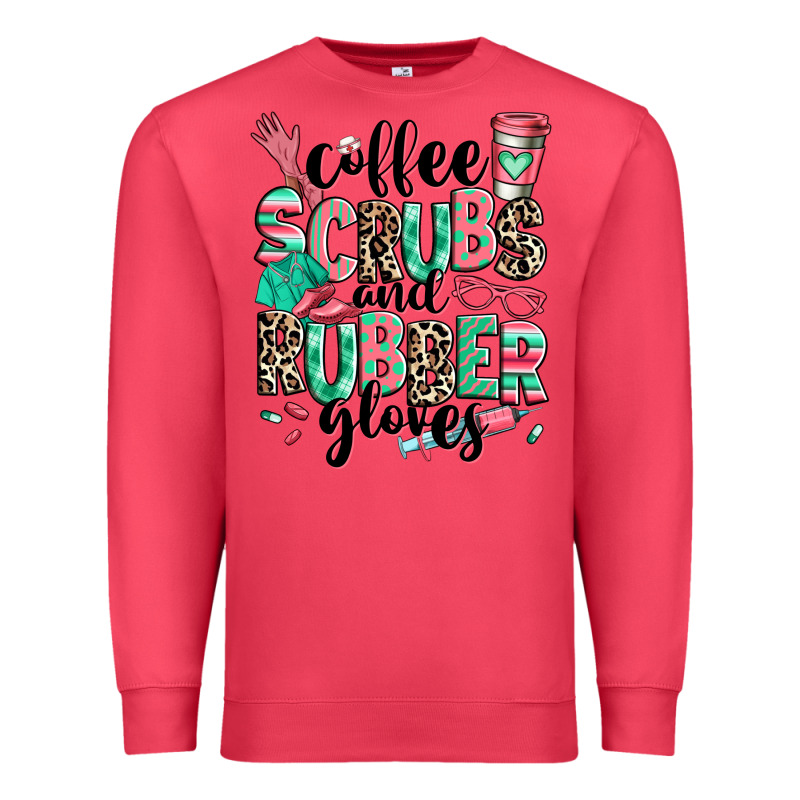 Coffee Scrubs And Rubber Gloves Premium Sweatshirt by RanaPortraitStore | Teevron