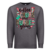 Charcoal Heather coffee scrubs and rubber gloves Premium Sweatshirt - RanaPortraitStore