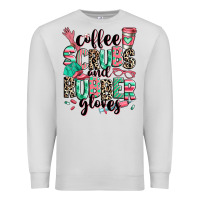 Dove Grey coffee scrubs and rubber gloves Premium Sweatshirt - RanaPortraitStore