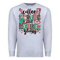 Heather Grey coffee scrubs and rubber gloves Premium Sweatshirt - RanaPortraitStore