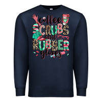 Navy coffee scrubs and rubber gloves Premium Sweatshirt - RanaPortraitStore