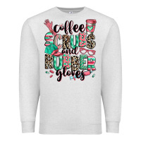 Oatmeal Heather coffee scrubs and rubber gloves Premium Sweatshirt - RanaPortraitStore