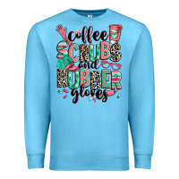 Ocean Blue coffee scrubs and rubber gloves Premium Sweatshirt - RanaPortraitStore