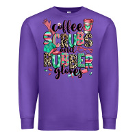 Purple coffee scrubs and rubber gloves Premium Sweatshirt - RanaPortraitStore