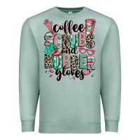 Seafoam coffee scrubs and rubber gloves Premium Sweatshirt - RanaPortraitStore