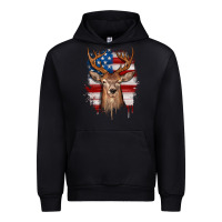 Black deer american flag Urban Hoodie - JahusDesignShop