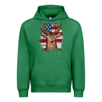 Emerald deer american flag Urban Hoodie - JahusDesignShop