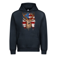 Navy deer american flag Urban Hoodie - JahusDesignShop