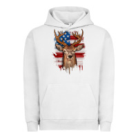 Pigment Lunar Rock deer american flag Urban Hoodie - JahusDesignShop