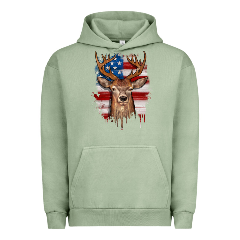 Deer American Flag Urban Hoodie by JahusDesignShop | Teevron