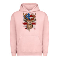 Pigment Salmon deer american flag Urban Hoodie - JahusDesignShop