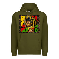 Army Green black girl magic Premium Hoodie - HRA Design Shop