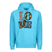 Ocean Blue loce army Premium Hoodie - CowhideDigitalArt