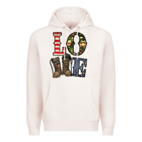 Pale Pink loce army Premium Hoodie - CowhideDigitalArt