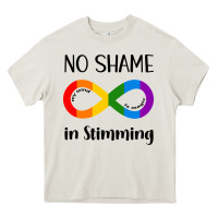 Cream no Shame Stimming Heavy Core Tee - CowhideDigitalArt