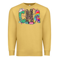 Antique Gold cna nurse tie dye leopard Premium Sweatshirt - RanaPortraitStore