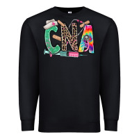 Black cna nurse tie dye leopard Premium Sweatshirt - RanaPortraitStore