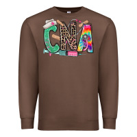 Chestnut cna nurse tie dye leopard Premium Sweatshirt - RanaPortraitStore