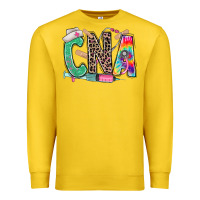 Lemon cna nurse tie dye leopard Premium Sweatshirt - RanaPortraitStore