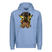 Colony Blue afro bun Premium Hoodie - HRA Design Shop