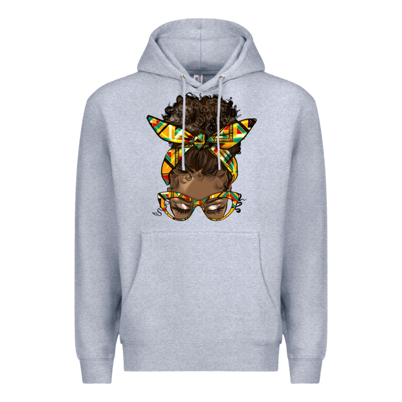 Afro Bun Premium Hoodie by HRA Design Shop | Teevron