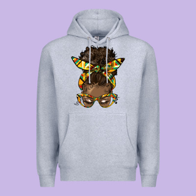 Afro Bun Premium Hoodie Designed By Hra Design Shop