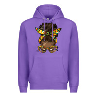 Purple afro bun Premium Hoodie - HRA Design Shop