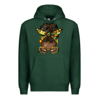 Sports Green afro bun Premium Hoodie - HRA Design Shop