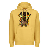 Antique Gold afro bun Premium Hoodie - HRA Design Shop