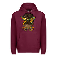 Burgundy afro bun Premium Hoodie - HRA Design Shop