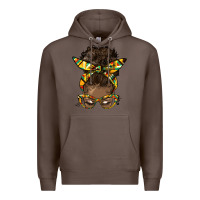 Coffee afro bun Premium Hoodie - HRA Design Shop