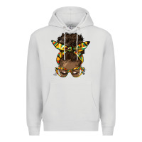 Dove Grey afro bun Premium Hoodie - HRA Design Shop