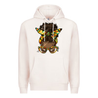 Pale Pink afro bun Premium Hoodie - HRA Design Shop
